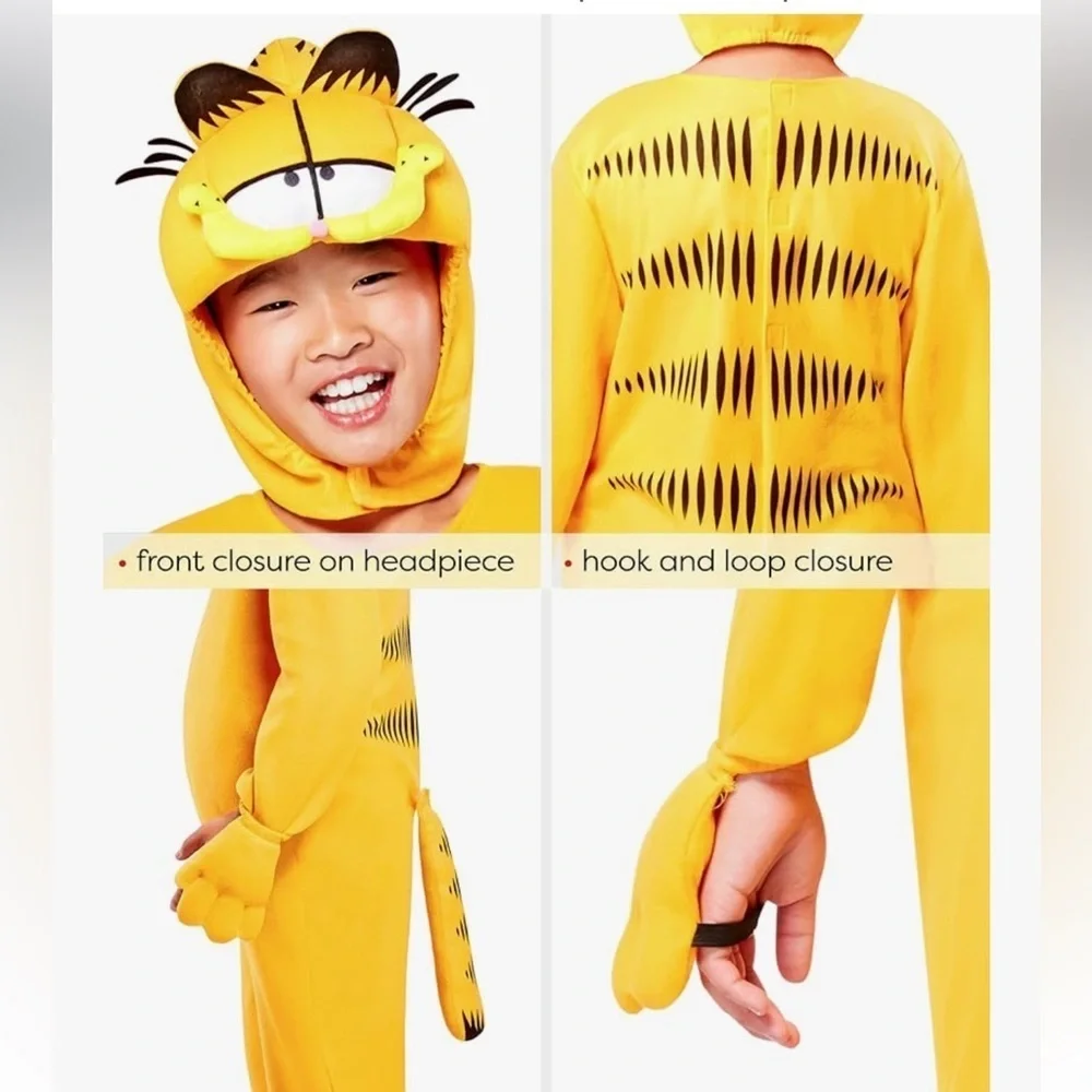 Rubies Child's Garfield Costume Jumpsuit and Headpiece - Picture 3 of 5